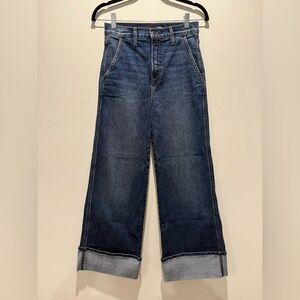 Joe’s Jeans - HIGH RISE WIDE LEG CUFFED TROUSER - Jeans - Dark Blue